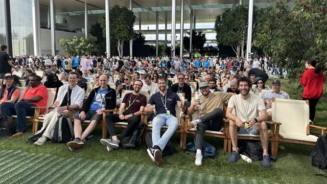 Me and some app developers ready for the WWDC Keynote